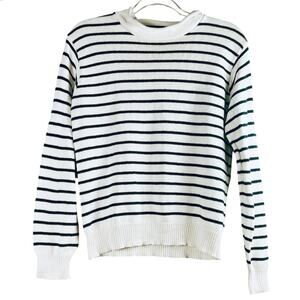 Sea Weather Sweater Cream Navy Stripes Sweater S